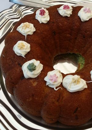 A picture of Shortcut Pistachio Pudding Bundt Cake.
