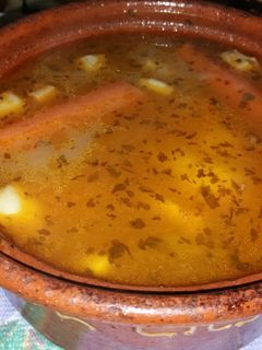 Una foto de Sopa de marisco y pescado