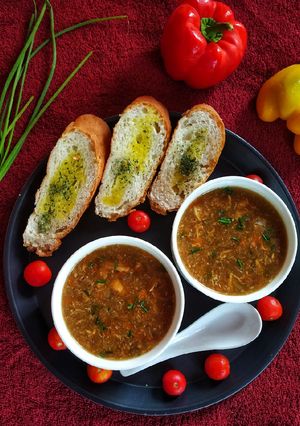 A picture of Chicken and Pepper Soup.