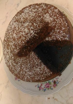 صورة لوصفة كيكة جوز هند ونوتيلا