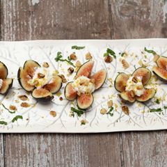 A picture of Figs, ricotta + honey.