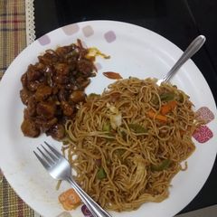 A picture of Vegetable Hakka Noodles.