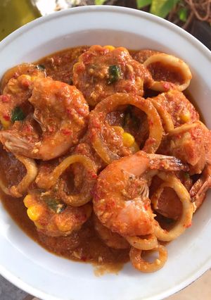 Foto resep Udang Cumi Saos Padang
