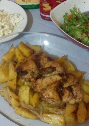 صورة لوصفة شاورما الدجاج بالفرن