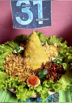 Foto resep Nasi kuning kukus tanpa santan