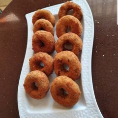 A picture of Chicken donuts.