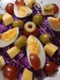 Ensalada veraniega bien fresca🎊☘️🍄🍋🍅🧀🥚🎊☘️🍄🍋🍅🧀🥚