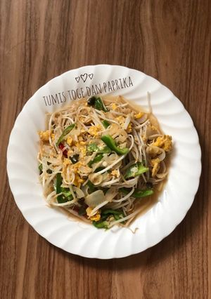 Foto resep Tumis toge dan paprika