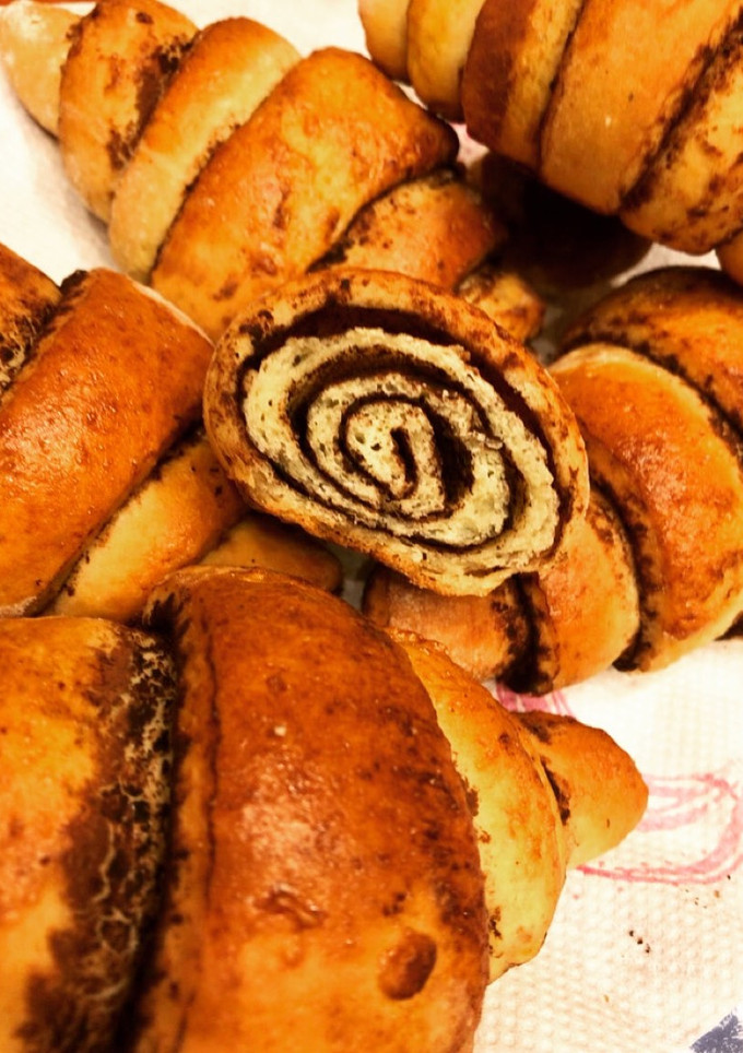 Glutén- és laktózmentes kakaós croissant recept fotója