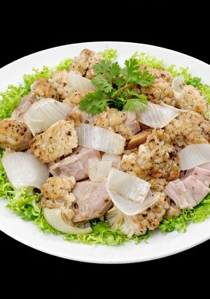 Hình của món SP.0664 - Thịt Băm Chưng Khoai Môn.