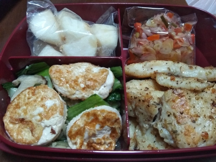 Cara Bikin Grilled dori sambal matah with pakcoy Menu Enak