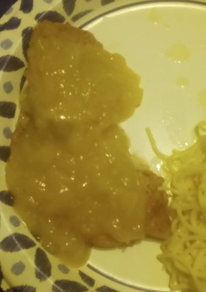 A picture of Onion and Pineapple Porkchop.