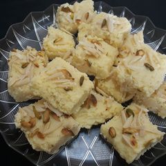 Milk Powder Burfi/Milk Sweet A picture of Milk Powder Burfi/Milk Sweet.