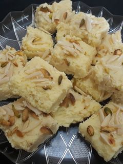 A picture of Milk Powder Burfi/Milk Sweet.