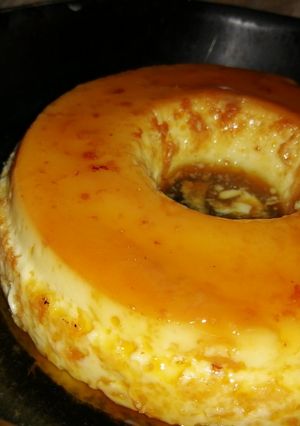 Una foto de Flan
