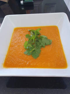 Una foto de Crema de zanahorias asadas