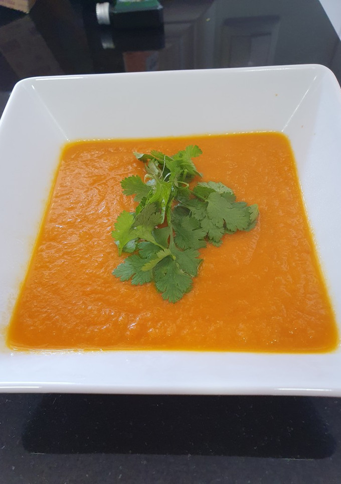 Una foto de Crema de zanahorias asadas