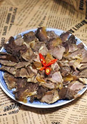 Hình của món Bò ngâm dấm.