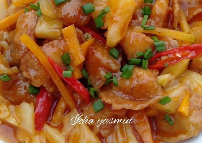 Langkah Mudah untuk Menyiapkan Koloke ayam asam manis nanas yang Bikin Ngiler
