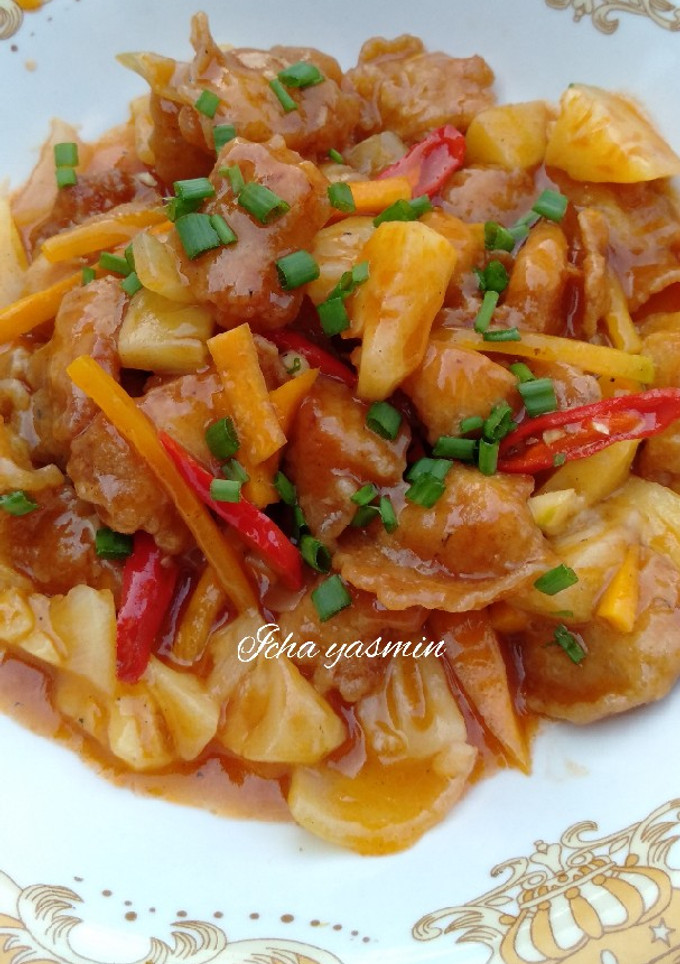 Foto resep Koloke ayam asam manis nanas