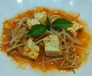 Masakan Populer Tumis kecambah tahu Lezat Mantap