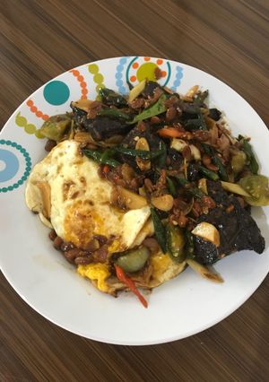 Foto resep Paru telor ceplok tumis tauco medan
