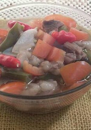 Foto resep Asem" buncis&tetelan #pr_sayurbening