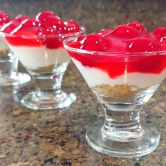 A picture of Mini Cherry Cheesecakes.