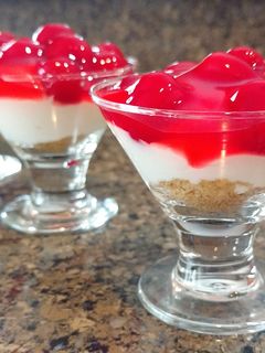 A picture of Mini Cherry Cheesecakes.