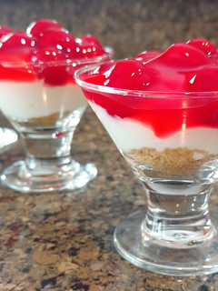 A picture of Mini Cherry Cheesecakes.