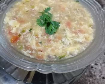 Without Fail Cooking Recipe Tomato_mushroom egg drop soup Very Delicious