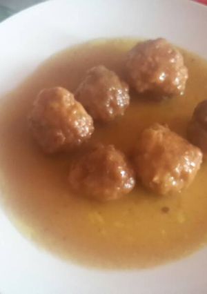 Una foto de Albóndigas al Pedro Ximénez