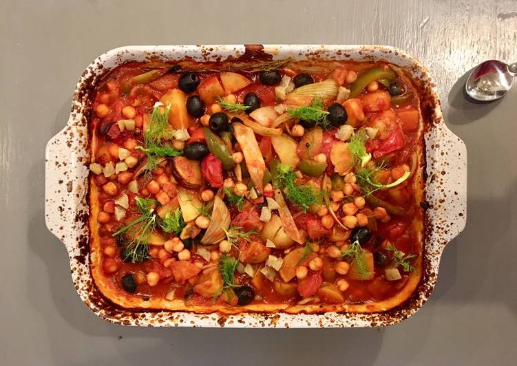 Simple Way to Prepare Super Quick Homemade Roasted fennel, new potato and tomato stew