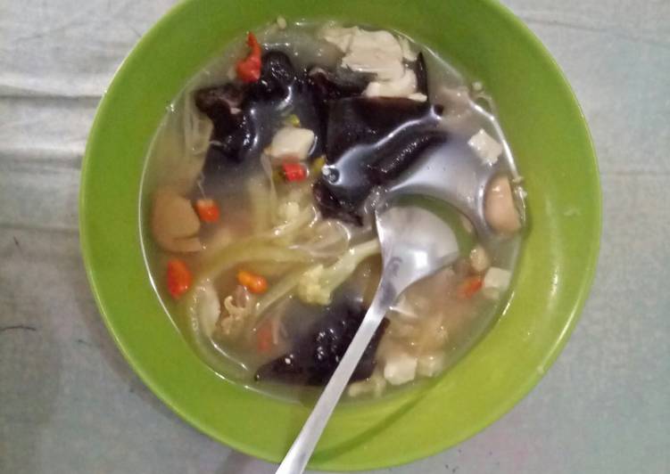 Sup jamur (menu diet)