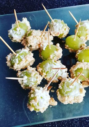 Une photo de Sucettes de raisin au gorgonzola mascarpone