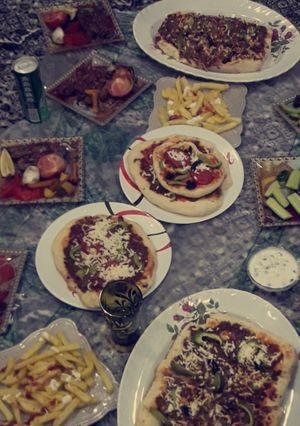 صورة لوصفة بيتزا😍🙈