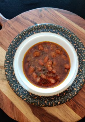 A picture of RAJMA CURRY with CURD (no tomato 🍅)...