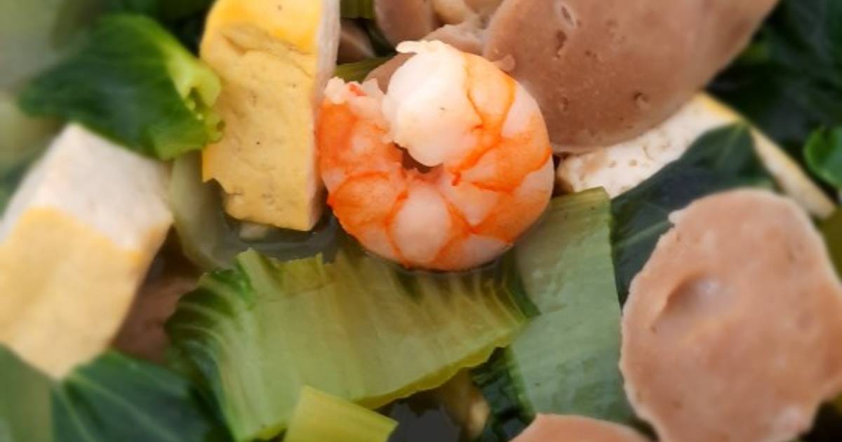 Resep Pakcoy Cah Baso Tahu Udang Oleh Tan Liana Irawan Cookpad