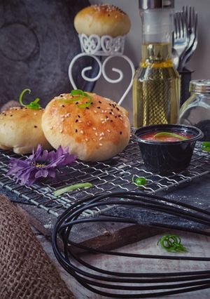 A picture of Baked Chicken buns.