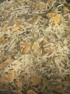 صورة لوصفة رز بالفول والشبث او شبنت