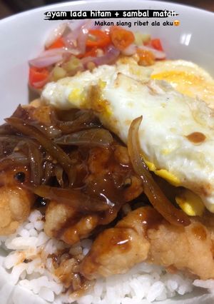 Foto resep Ayam lada hitam sambal matah ala cafe