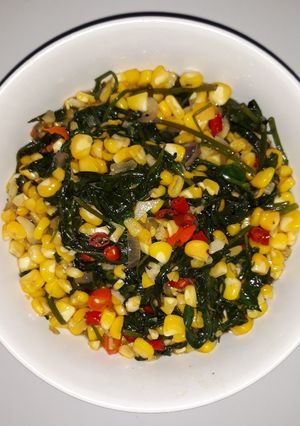 Foto resep Tumis kangkung jagung manis