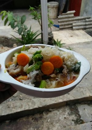 Foto resep Sop daging jamur putih