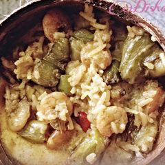 A picture of Pointed-gourd and Shrimp Curry with Coconut Milk (Bengali style):-.