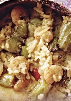 A picture of Pointed-gourd and Shrimp Curry with Coconut Milk (Bengali style):-.