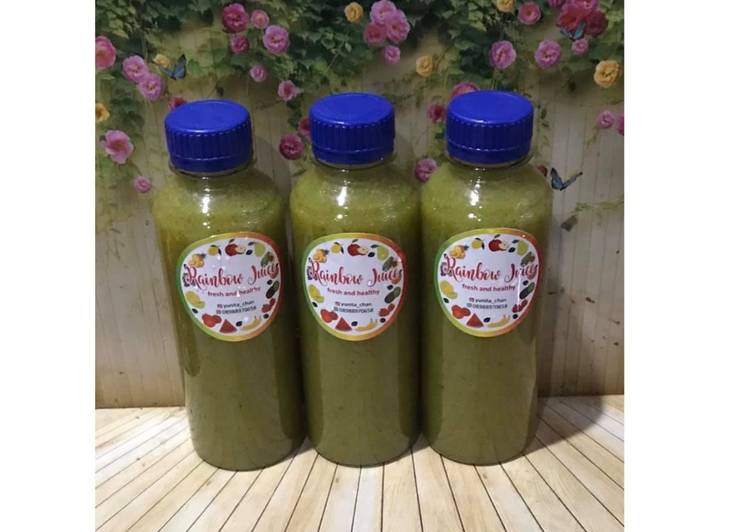 Resep Diet Juice Mango Spinach Kiwi Orange Jambu Kristal, Enak Banget