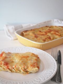 Una foto de Canelones de pollo