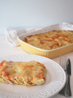 Una foto de Canelones de pollo