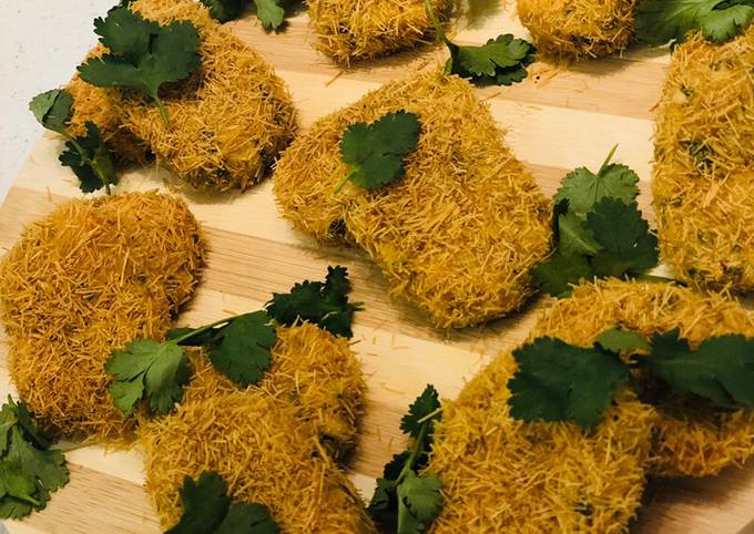 Steps to Make Ultimate Cheesy Chicken Russian Cutlets