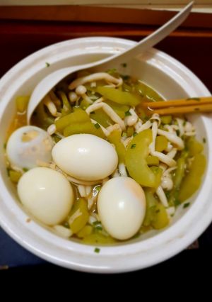 Hình của món Keto su su nấu nấm.